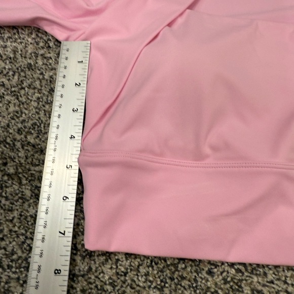 HALARA Softly Zero Pink Long Sleeve Padded Cropped Yoga Sports Fitted Top - Picture 13 of 14